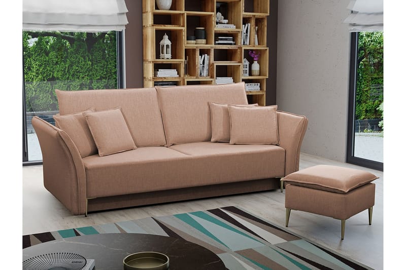 Staffin 3-sits Bäddsoffa Rosa - Möbler - Vardagsrum - Bäddsoffor
