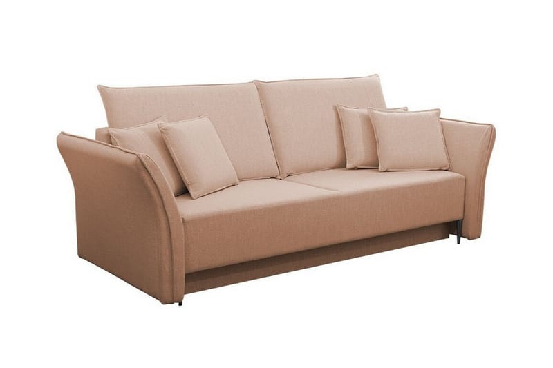 Staffin 3-sits Bäddsoffa Rosa/Beige - Möbler - Vardagsrum - Bäddsoffor