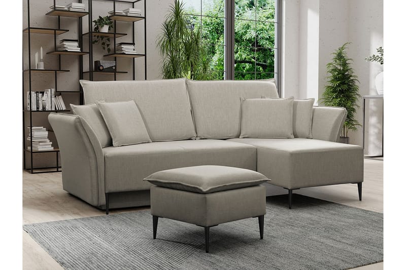 Staffin 3-sits Hörnbäddsoffa Beige - Möbler - Vardagsrum - Bäddsoffor - Hörnbäddsoffa