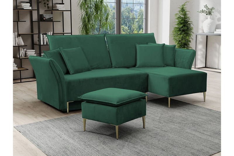 Staffin 3-sits Hörnbäddsoffa Dark green - Möbler - Vardagsrum - Bäddsoffor - Hörnbäddsoffa