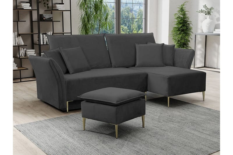 Staffin 3-sits Hörnbäddsoffa Dark grey - Möbler - Vardagsrum - Bäddsoffor - Hörnbäddsoffa