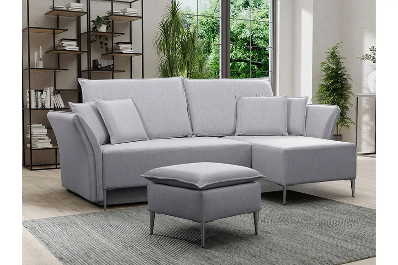 Staffin 3-sits Hörnbäddsoffa Light grey/Dark grey - Möbler - Vardagsrum - Bäddsoffor - Hörnbäddsoffa
