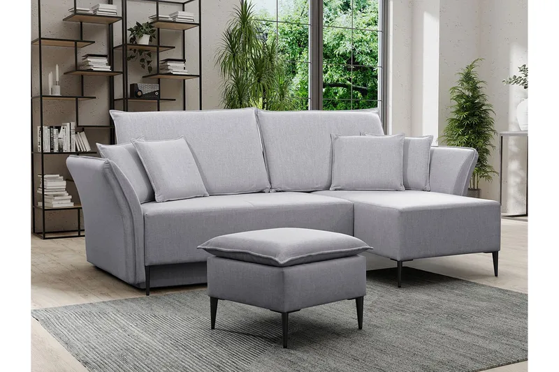 Staffin 3-sits Hörnbäddsoffa Light grey/Dark grey - Möbler - Vardagsrum - Bäddsoffor