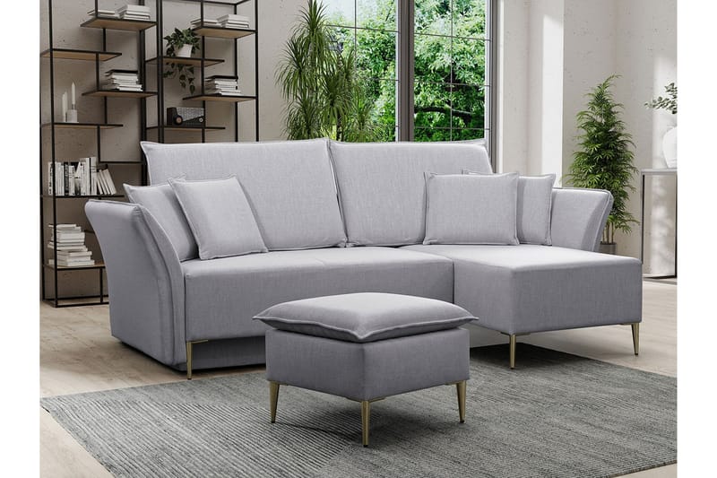 Staffin 3-sits Hörnbäddsoffa Ljusgrå - Möbler - Vardagsrum - Bäddsoffor - Hörnbäddsoffa
