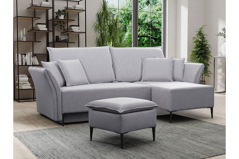 Staffin 3-sits Hörnbäddsoffa Ljusgrå/Mörkgrå - Möbler - Vardagsrum - Bäddsoffor