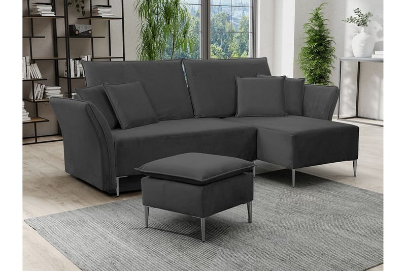 Staffin 3-sits Hörnbäddsoffa Mörkgrå - Möbler - Vardagsrum - Bäddsoffor