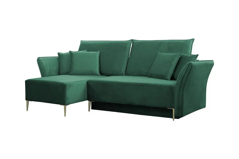 Staffin 3-sits Hörnbäddsoffa NO_BRAND Dark green - Möbler - Vardagsrum - Bäddsoffor - Hörnbäddsoffa