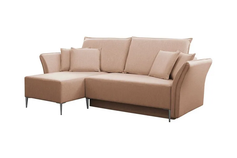 Staffin 3-sits Hörnbäddsoffa NO_BRAND Pink - Möbler - Vardagsrum - Bäddsoffor - Hörnbäddsoffa