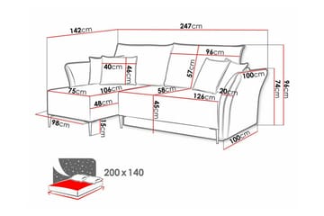 Staffin 3-sits Hörnbäddsoffa - Möbler - Vardagsrum - Bäddsoffor