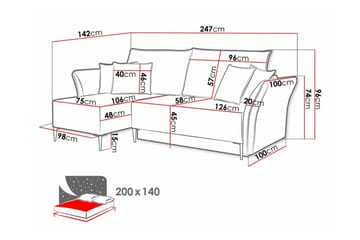 Staffin 3-sits Hörnbäddsoffa - Möbler - Vardagsrum - Bäddsoffor