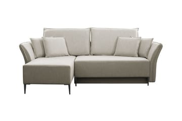 Staffin 3-sits L-formad Hörnbäddsoffa 140x200 cm med Förvaring i Tyg - Beige - Möbler - Vardagsrum - Bäddsoffor