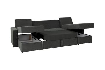 Staffin 4-sits Hörnbäddsoffa Dark grey - Möbler - Vardagsrum - Bäddsoffor - U bäddsoffa