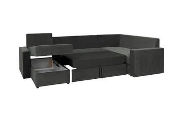 Staffin 4-sits Hörnbäddsoffa Dark grey/Light grey - Möbler - Vardagsrum - Bäddsoffor - Hörnbäddsoffa