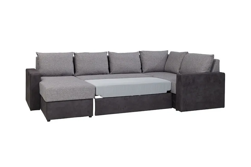 Staffin 4-sits Hörnbäddsoffa Dark grey/Light grey - Möbler - Vardagsrum - Bäddsoffor - Hörnbäddsoffa