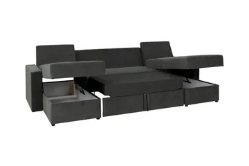 Staffin 4-sits Hörnbäddsoffa Light grey/Dark grey - Möbler - Vardagsrum - Bäddsoffor - U bäddsoffa