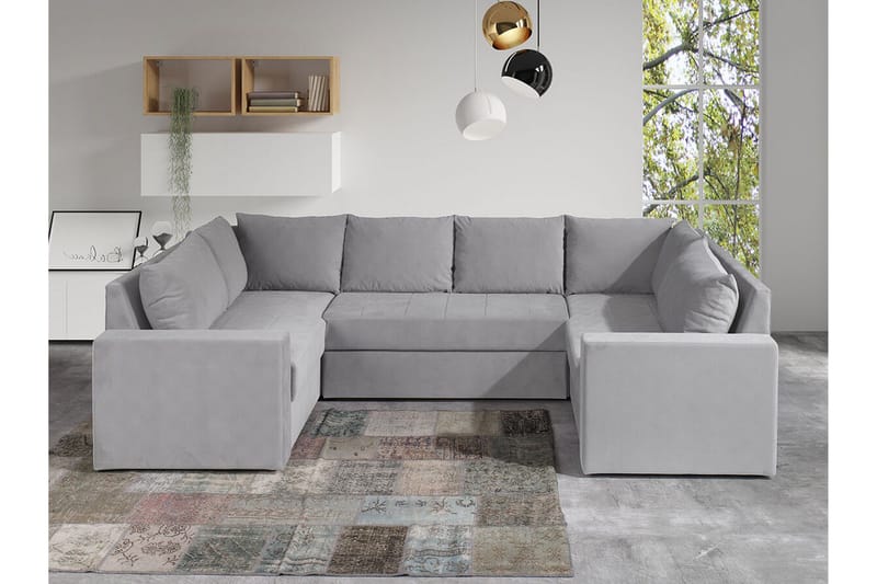 Staffin 4-sits Hörnbäddsoffa Light grey/Dark grey - Möbler - Vardagsrum - Bäddsoffor - Hörnbäddsoffa