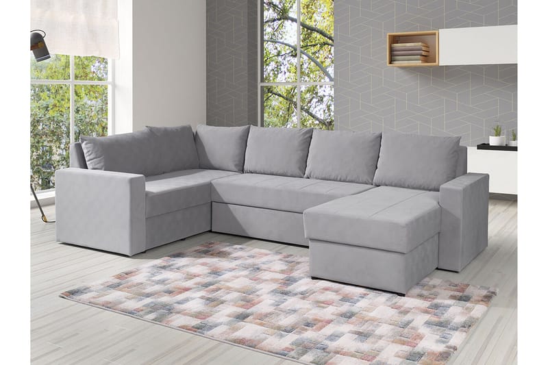 Staffin 4-sits Hörnbäddsoffa Ljusgrå - Möbler - Vardagsrum - Bäddsoffor - Hörnbäddsoffa