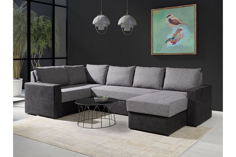 Staffin 4-sits Hörnbäddsoffa Ljusgrå - Möbler - Vardagsrum - Bäddsoffor - Hörnbäddsoffa