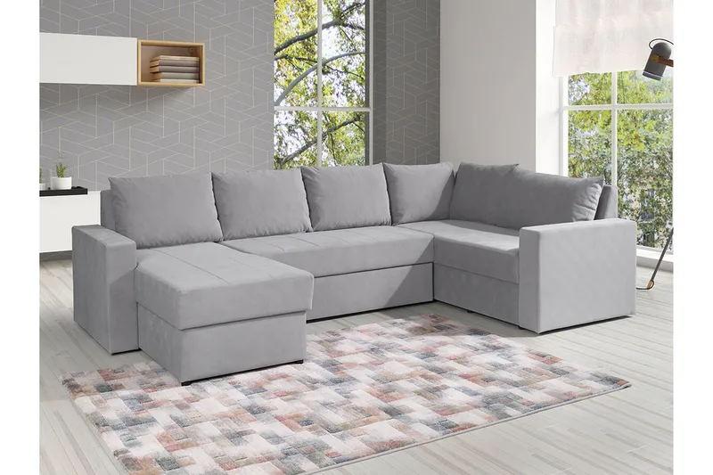 Staffin 4-sits Hörnbäddsoffa Ljusgrå - Möbler - Vardagsrum - Bäddsoffor - Hörnbäddsoffa