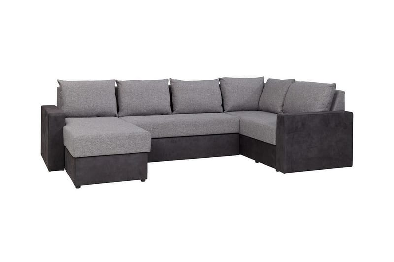 Staffin 4-sits Hörnbäddsoffa Mörkgrå/Ljusgrå - Möbler - Vardagsrum - Bäddsoffor - Hörnbäddsoffa