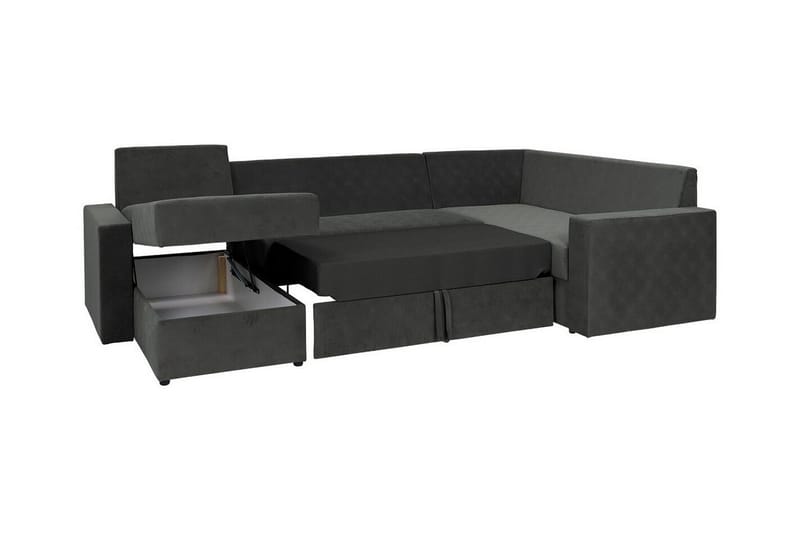 Staffin 4-sits Hörnbäddsoffa NO_BRAND Dark grey - Möbler - Vardagsrum - Bäddsoffor - Hörnbäddsoffa