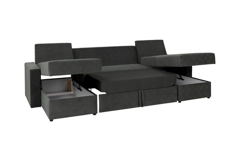 Staffin 4-sits Hörnbäddsoffa NO_BRAND Dark grey - Möbler - Vardagsrum - Bäddsoffor - U bäddsoffa