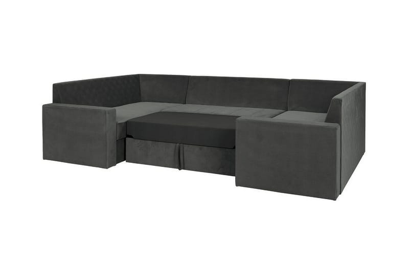 Staffin 4-sits Hörnbäddsoffa NO_BRAND Dark grey - Möbler - Vardagsrum - Bäddsoffor - Hörnbäddsoffa