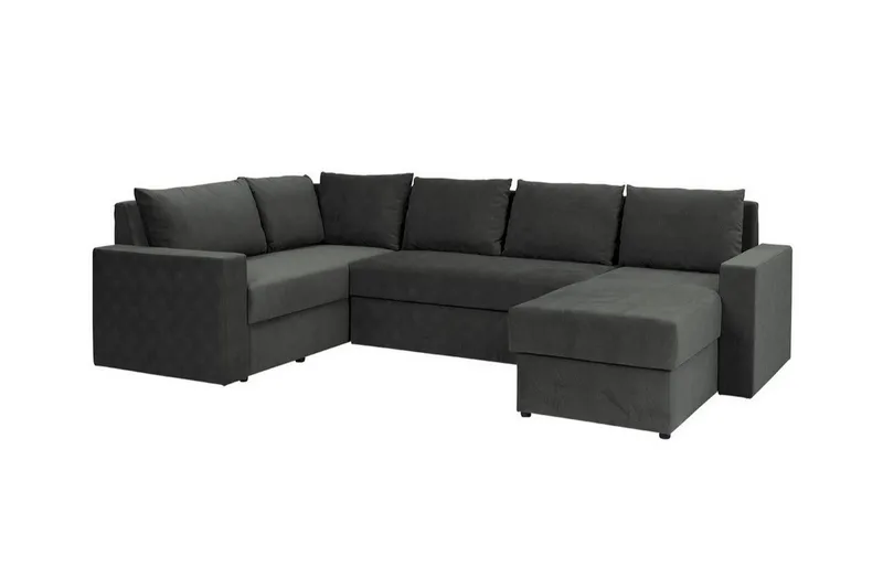 Staffin 4-sits Hörnbäddsoffa NO_BRAND Dark grey - Möbler - Vardagsrum - Bäddsoffor - Hörnbäddsoffa