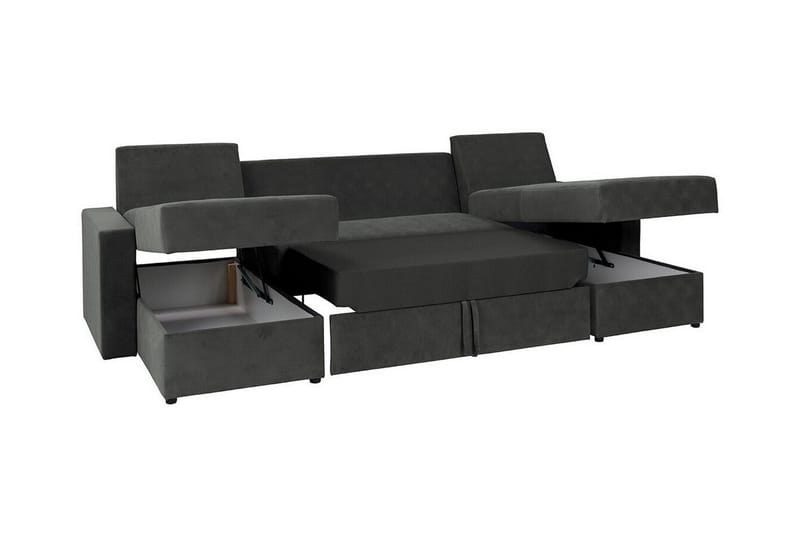 Staffin 4-sits Hörnbäddsoffa NO_BRAND Light grey/Dark grey - Möbler - Vardagsrum - Bäddsoffor - Hörnbäddsoffa