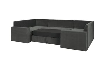 Staffin 4-sits U-formad Längsbäddad Hörnbäddsoffa 140x276 cm med Förvaring i Tyg - Grå - Möbler - Vardagsrum - Bäddsoffor - Hörnbäddsoffa
