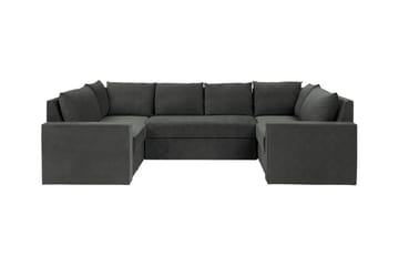 Staffin 4-sits U-formad Längsbäddad Hörnbäddsoffa 140x276 cm med Förvaring i Tyg - Mörkgrå - Möbler - Vardagsrum - Bäddsoffor - Hörnbäddsoffa