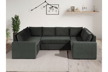 Staffin 4-sits U-formad Längsbäddad Hörnbäddsoffa 140x276 cm med Förvaring i Tyg - Mörkgrå - Möbler - Vardagsrum - Bäddsoffor - Hörnbäddsoffa