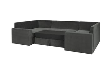 Staffin 4-sits U-formad Längsbäddad Hörnbäddsoffa 140x276 cm med Förvaring i Tyg - Mörkgrå - Möbler - Vardagsrum - Bäddsoffor - Hörnbäddsoffa