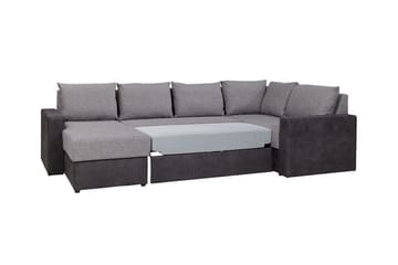 Staffin 4-sits Vänster U-formad Hörnbäddsoffa 140x270 cm med Förvaring i Tyg - Mörkgrå - Möbler - Vardagsrum - Bäddsoffor - Hörnbäddsoffa