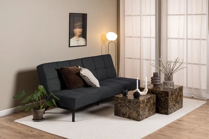 Stefan 2-sits Bäddsoffa - Grå - Möbler - Vardagsrum - Bäddsoffor