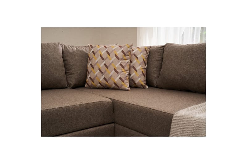 Sufian Hörnbäddsoffa 4-sits - Brun - Möbler - Vardagsrum - Bäddsoffor - Hörnbäddsoffa