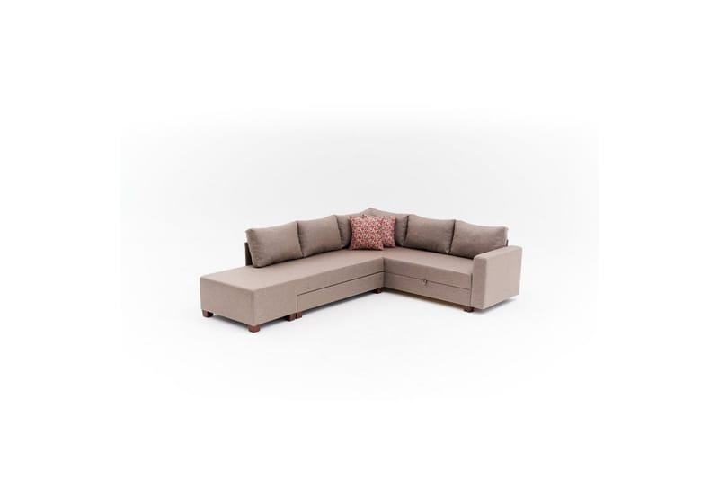 Sufian Hörnbäddsoffa 4-sits - Brun - Möbler - Vardagsrum - Bäddsoffor - Hörnbäddsoffa