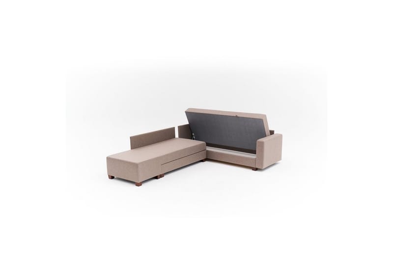 Sufian Hörnbäddsoffa 4-sits - Brun - Möbler - Vardagsrum - Bäddsoffor - Hörnbäddsoffa