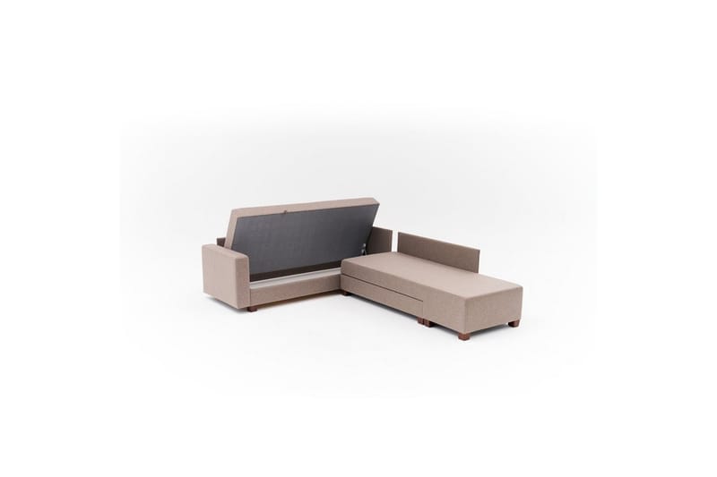 Sufian Hörnbäddsoffa 4-sits - Brun - Möbler - Vardagsrum - Bäddsoffor - Hörnbäddsoffa
