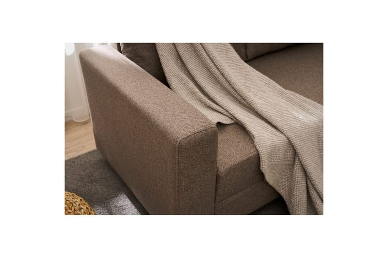Sufian Hörnbäddsoffa 4-sits - Brun - Möbler - Vardagsrum - Bäddsoffor - Hörnbäddsoffa