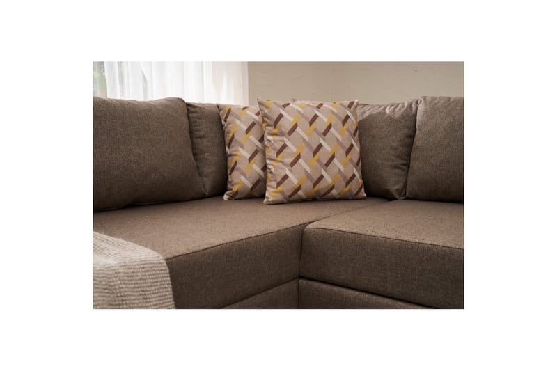 Sufian Hörnbäddsoffa 4-sits - Brun - Möbler - Vardagsrum - Bäddsoffor - Hörnbäddsoffa