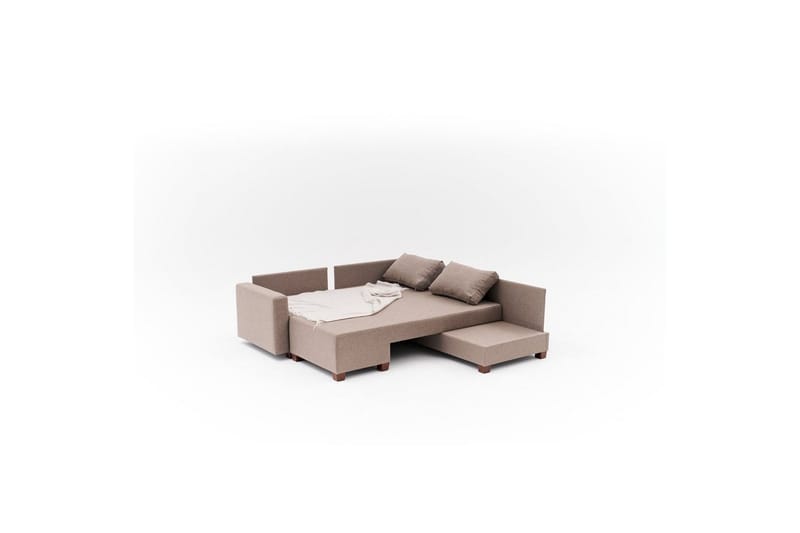 Sufian Hörnbäddsoffa 4-sits - Brun - Möbler - Vardagsrum - Bäddsoffor - Hörnbäddsoffa