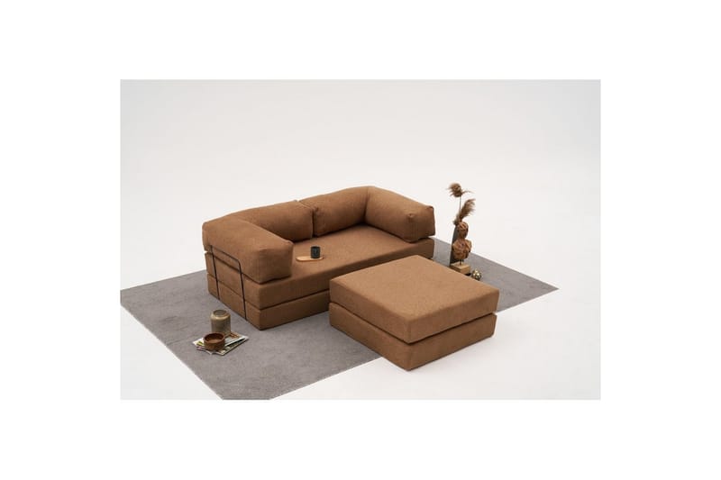 Sufian Hörnbäddsoffa med Divan 2-sits - Brun - Möbler - Vardagsrum - Bäddsoffor