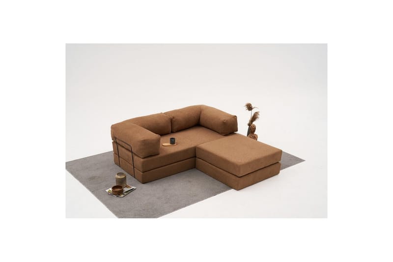 Sufian Hörnbäddsoffa med Divan 2-sits - Brun - Möbler - Vardagsrum - Bäddsoffor