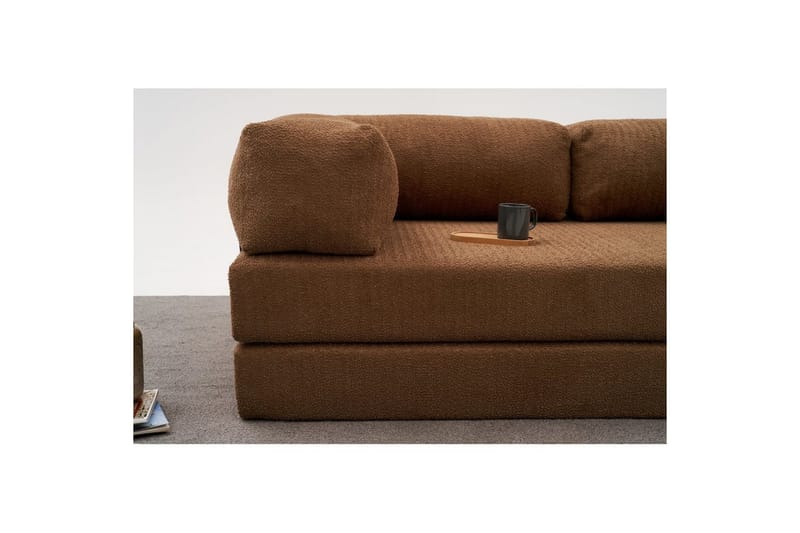 Sufian Hörnbäddsoffa med Divan 2-sits - Brun - Möbler - Vardagsrum - Bäddsoffor