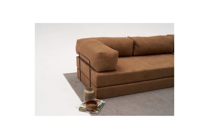 Sufian Hörnbäddsoffa med Divan 2-sits - Brun - Möbler - Vardagsrum - Bäddsoffor
