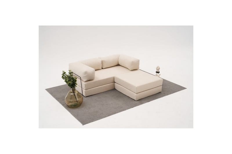 Sufian Hörnbäddsoffa med Divan 2-sits - Cremevit - Möbler - Vardagsrum - Bäddsoffor