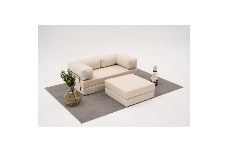 Sufian Hörnbäddsoffa med Divan 2-sits - Cremevit - Möbler - Vardagsrum - Bäddsoffor