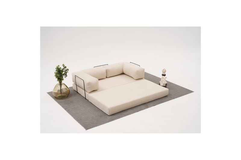Sufian Hörnbäddsoffa med Divan 2-sits - Cremevit - Möbler - Vardagsrum - Bäddsoffor