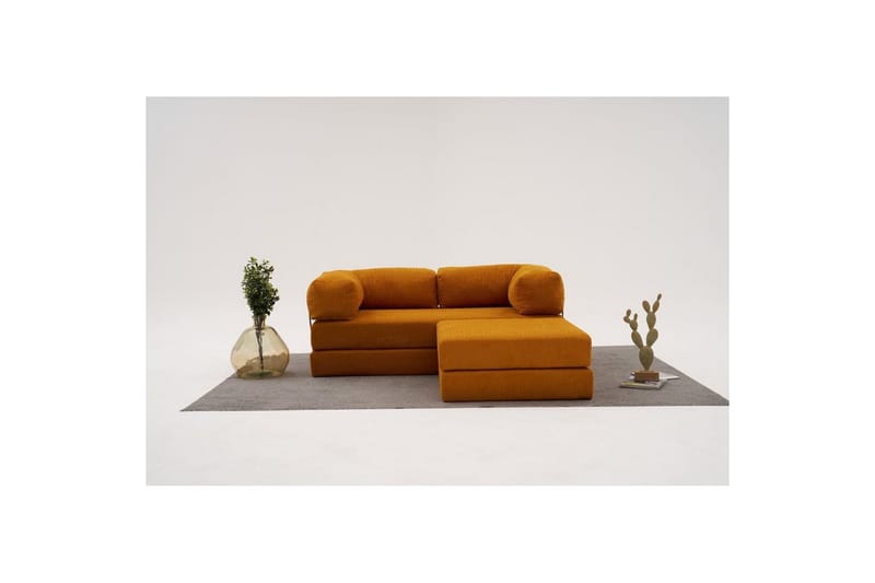 Sufian Hörnbäddsoffa med Divan 2-sits - Orange - Möbler - Vardagsrum - Bäddsoffor